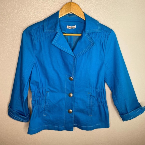 Joan Rivers Caribbean Blue Blazer Size Small - Picture 1 of 8